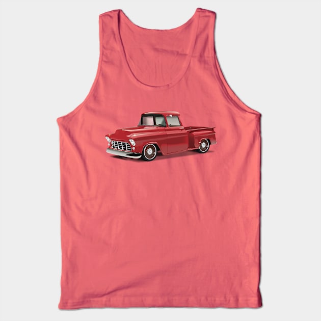 1955 Chevrolet Pickup Classic Truck Tank Top by TheStuffInBetween